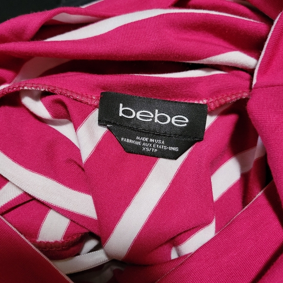 Bebe Pink and White Striped Convertible Dress/Skirt - Picture 3 of 3